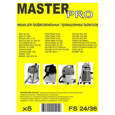 - MASTER PRO FS 24/36    Bosch PAS 11-21, 36 , 5 
