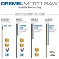 Dremel MS 53, пильное полотно для бокового реза Dremel® MOTO-SAW (пилка для лобзика), комплект 5 штук